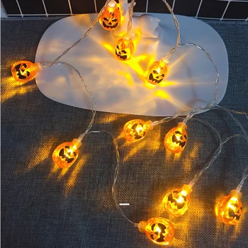 1.5/2m Vacanță Halloween Dovleac Lumini Lanterne cu Baterii 10/20leds Șir LED pentru Grădină în aer liber, Decor Petrecere