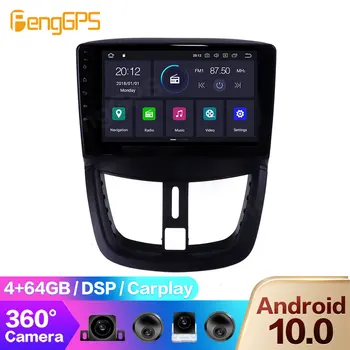 Camera video de 360° DVD Player pentru Peugeot 207 2006-Multimedia Unitate Navigatie GPS Android 10.0 Carplay DSP WIFI OBD2 PX6 4+64G