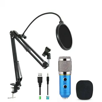 MK-F200FL Microfon Condensator Profesional cu Fir de Sistem Desktop Nou USB Microfoane Pentru Karaoke Calculator Înregistrare Video