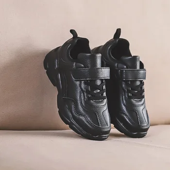 2020 Nouă Tendință Copii Fete Pantofi Sport Negru Adolescent Adidași De Lux Pentru Copii Băiat Pantofi Sport Cârlig & Loo Pantofi Casual Pentru Fete