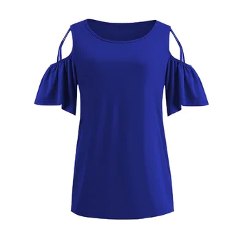 îmbrăcăminte OWLPRINCESS 2020 Nou Culoare Solidă off-the-Umăr cu Mânecă Scurtă T-shirt de Vară Respirabil T-shirt