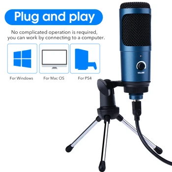 Înregistrare USB Microfon Condensator de Studio Profesional de Microfon Karaoke microfono Pentru Youtobe tik tok Calculator PC Laptop Mic