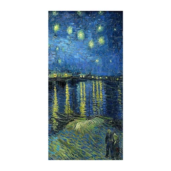 Impresionist Noapte Înstelată De Van Gogh Celebre Tablouri Canvas Reproduceri de Peisaj Postere de Perete pentru Camera de zi