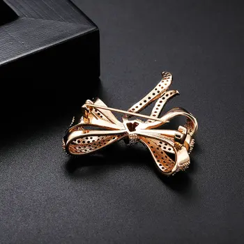 SINZRY NOU design clasic cubic zirconia elegant bowknot broșe pin doamnă moda bijuterii accesorii