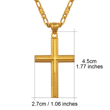Anniyo Femei Crucea de Aur de Culoare Farmecul Colier Pandantiv pentru Barbati de Moda Christian Fabrica de Bijuterii en-Gros Crucifix Dumnezeu #066102