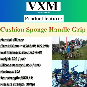 VXM Bicicleta Ghidon Girps de Înaltă Densitate Silica Gel/Spuma Burete de Silicon Biciclete MTB Mânere pentru XC/AM Greutate de Lumină Biciclete Piese