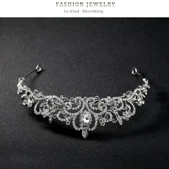 Moda de Lux Cristal Coroana de Mireasă Diadema Diademe pentru Femei Accesorii de Par DA013-O