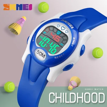 SKMEI rezistent la apa 50M Copii Ceas Digital cu LED Copii, Electronice, Ceasuri Cronograf cronometru Băieți Fete Ceasuri Sport