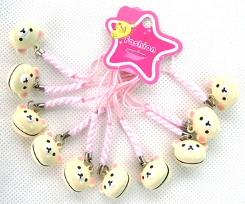 Noi 50pc alb hello kitty logo-ul de Metal Jingle Bells Farmecul Margele de Crăciun Pandantiv