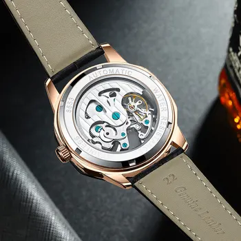 APNUONR ceas barbati ceas automată ceas mecanic barbati moda hollow luminos ceas rezistent la apa de sus de brand nou