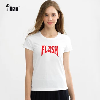 2017 Casual de Vara pentru Femei T-shirt benzi Desenate Super-Erou Flash STELE Laboratoarele S. T. A. R. Labs Fata Maneca Scurta, Imprimare Tricouri Topuri