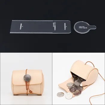 DONYAMY 1 Set DIY pielărie Mini geanta Mica poseta de monede de cusut model acrilic șablon
