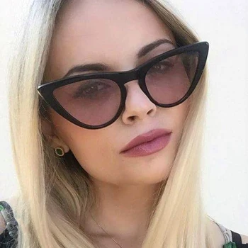 Cele mai noi Ochi de Pisica Coloful Moda pentru Femei ochelari de Soare Cu Lentile Roz Elegant, Sexy si Damele de Ochelari de Soare Pentru Femei Uv400