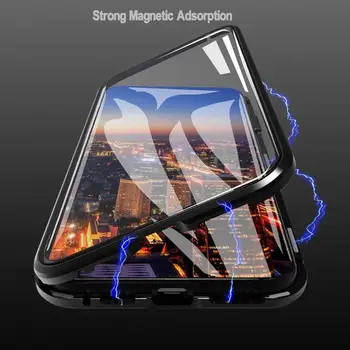 360 Protecție Completă Magnetice Caz Pentru Samsung A71 A51 M21 A21S M30S A50 A70 M51 M31 S20FE A31 A41 A11 față-verso de Sticla Cazuri