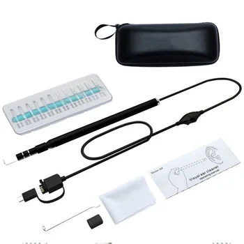 3-în-1 Vizual HD Ureche Lingura Micro USB de Tip c Ear Instrument de Curățare În ureche de Curățare Endoscop Earpick Cu Mini Camera cu LED-uri Pen#271591