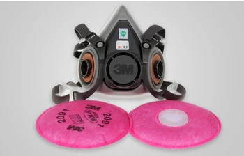 7in1 3M 6200 mască de praf, vopsea spray cu 2091 P100 anti-particule, filtru de praf industrial PM2.5 acid particule masca de protectie