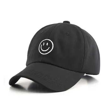 Noua Moda Smiley Broderie de Bumbac Șapcă de Baseball pentru Barbati Femei Casual Hip Hop Pălărie de Vară Viziere Snapback Cap Unisex