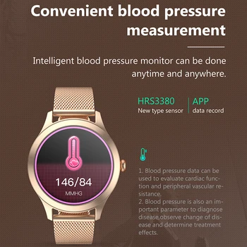 Femei Ceas Inteligent Moda Sport Heart Rate Monitor Multi-Funcția De Măsurare,De Cotitură Încheietura Mâinii Luminos Ecran Smartwatch Rezistent La Apa