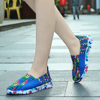 CHAMSGEND Femei de Culoare de Potrivire Etnice vânt țesute pantofi de sport balansoar pantofi wild fashion casual confortabil pantofi de mers pe jos