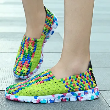 CHAMSGEND Femei de Culoare de Potrivire Etnice vânt țesute pantofi de sport balansoar pantofi wild fashion casual confortabil pantofi de mers pe jos