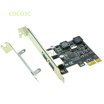 Chipset-ul NEC720202 Superspeed 5Gbps 2 porturi USB 3.0 PCI-e Card de Controler PCI Express extern USB3.0 Adaptor