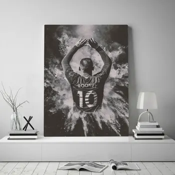 Wayne Rooney Panza Încadrată în Ramă de Lemn de Perete de Decorare Arta de printuri pentru living Home decor dormitor Pictura Decorativa