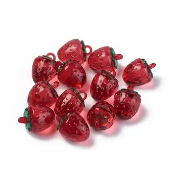 5pcs Coreea de Acril Cireșe Căpșuni Pandantive Roșu Pentru a face Bijuterii DIY Cercei Colier Accesorii pentru Decor