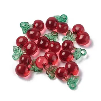 5pcs Coreea de Acril Cireșe Căpșuni Pandantive Roșu Pentru a face Bijuterii DIY Cercei Colier Accesorii pentru Decor
