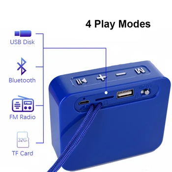 2020 Mini Difuzor Portabil Bluetooth Mici de Muzică fără Fir Coloana Subwoofer Boxe USB, pentru Telefoane cu TF si Radio FM Built-in Microfon