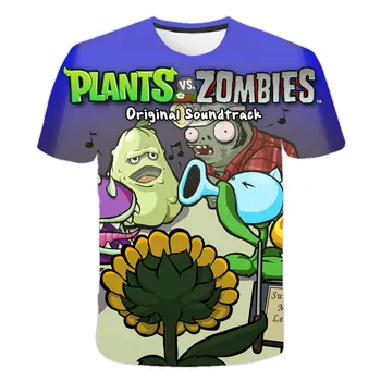 2020 Fata de Înaltă Calitate Cifra de Desene animate Original Plante Zombie Război Print T-shirt Copii de Groază Zombie Film 3D Maneci Scurte