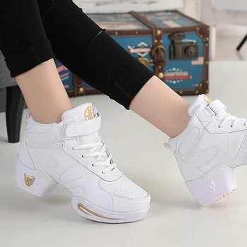 Confortabil de Moda pentru Femei din Piele Moale Moderne Jos Pantofi de Dans Aerobic Jazz Athletic Adidași Pantofi Sport ZJ55