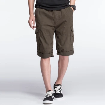 De dimensiuni mari vițel-lungime pantaloni sex masculin saci de bumbac salopeta casual pantaloni plus dimensiune bărbați XL cargo pantaloni pantaloni