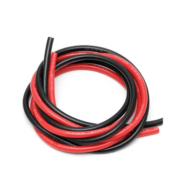 10 AWG Silicon Cârlig de Sârmă Până Cabluri din sârmă de 1,5 m Negru Și 1,5 m Red Flexibil din sârmă de cupru Cositorit rezistenta la temperaturi Ridicate