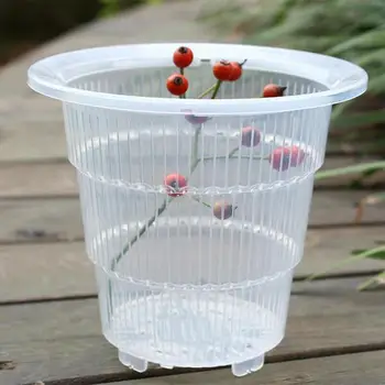 15 cm, Plastic transparent Orhidee Ghivece Cu Gauri de Aer de Tăiere Funcție și Rădăcină de Creștere Sloturi de Plastic Ghiveci