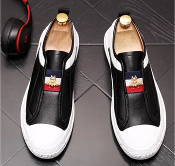 NOU stil Lux Casual Pantofi pentru Bărbați Mocasini Slip pe de Designer de Înaltă Calitate Pantofi Mocasini Barbati Adidas Încălțăminte de sex Masculin negru alb