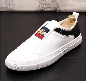 NOU stil Lux Casual Pantofi pentru Bărbați Mocasini Slip pe de Designer de Înaltă Calitate Pantofi Mocasini Barbati Adidas Încălțăminte de sex Masculin negru alb