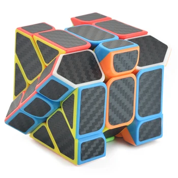 3pcs Lefun Moară de vânt Axa Fisher Cube Original Viteză Magie Stickerless cu Negru Autocolante Cubo Magico Puzzle Cub