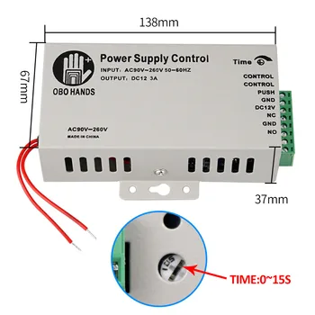 În aer liber, Sistem de Control Acces Kit IP68 rezistent la apa RFID Tastatura, Cititor de Carduri + sursa de Alimentare + 180KG Electric sistem de Blocare Magnetic Grevă