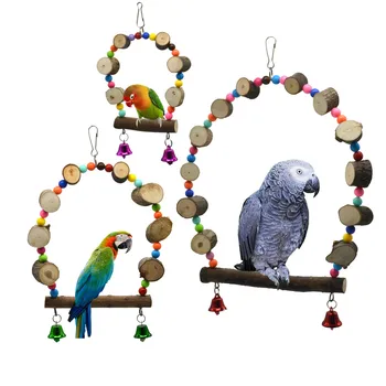1BUC Produse pentru animale de Companie Jucarii Papagal Poduri suspendate Swing Inele Busteni Mărgele și Păsări, Jucării