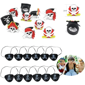 Pirat Favoruri De Partid Pirat Copii Autocolante Breloc Inele De Halloween, Cadou De Crăciun Jucării Pirat Consumabile Partid Ziua De Nastere Decor
