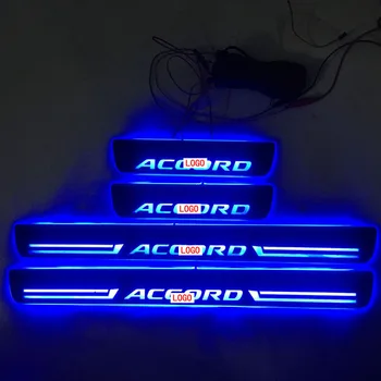 4buc/set Aplicabile ACORDULUI de Iluminat cu LED Pragul de Iluminat Prag Rezistente la Uzură Placa Pedala de bun venit Decor pentru Hondaa
