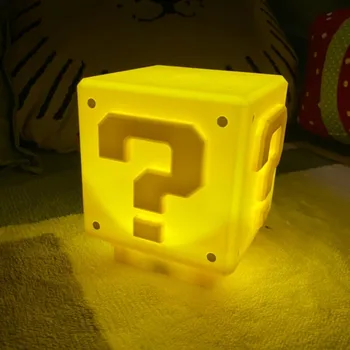 USB de Încărcare cu LED-uri Semn de Întrebare Lumina de Noapte Super Mario Joc de Noapte pentru Copii, Dormitor uz Casnic Cub Rândul său, Lampă de Masă Lampara Cadou