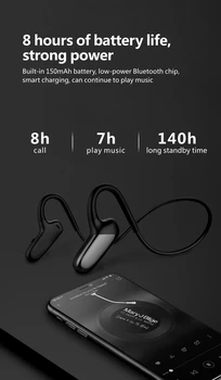 2020 Nou Conducție Osoasă Căști Bluetooth 5.0 Wireless Ureche Deschisă Cască Sweatproof Impermeabil Sport Căști Auriculare
