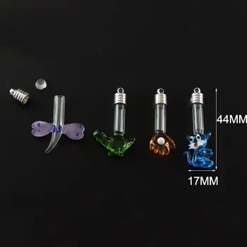 3PCS 6MM flacoane de Sticlă Pandantiv Numele Pe Orez Art Mini Sticlă de Artizanat în Miniatură care Doresc Sticla de Luare de Bijuterii