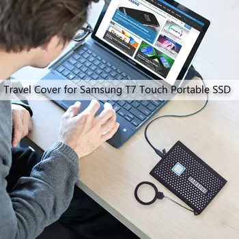 2020 Stocare a Călători Caz de Silicon husa de Protectie pentru Samsung T7 Atinge Portable SSD de 500GB, 1TB, 2TB Extern Solid state Drive