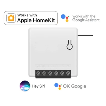 Apple HomeKit Switch Smart Home Mini Fiul Google Asistent WiFi de la Distanță fără Fir Priza Voce de Control al Releului 2 mod de AC