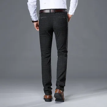 ICPANS 2019 Bărbați Stretch Carouri Pantaloni Casual pentru Bărbați Patru Sezoane de Înaltă Calitate de Afaceri Pantaloni Barbati pantaloni Pantaloni Drepte