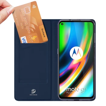 Pentru Motorola Moto G9 Plus Caz Dux Ducis Magnetic din Piele Moale Tpu Flip Wallet Stand Telefonul Capac Caz cu Slot pentru Card funda чехол