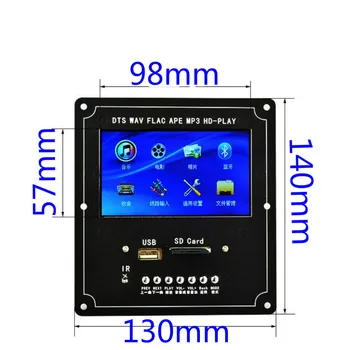 Tenghong Video Decoder Bord DTS Pierderi MP4 MP5 FM USB SD Bluetooth Receptor Video APE, WMA Modul de Decodare 4.3 Inch LCD Audio