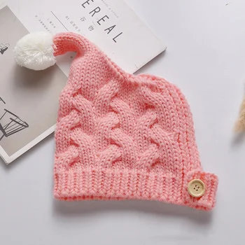 Copil nou-născut Pălărie 0-3T de Primăvară Drăguț de Iarna pentru Copii Baby Pălării Tricotate Hemming Capace de Pălării Cadou